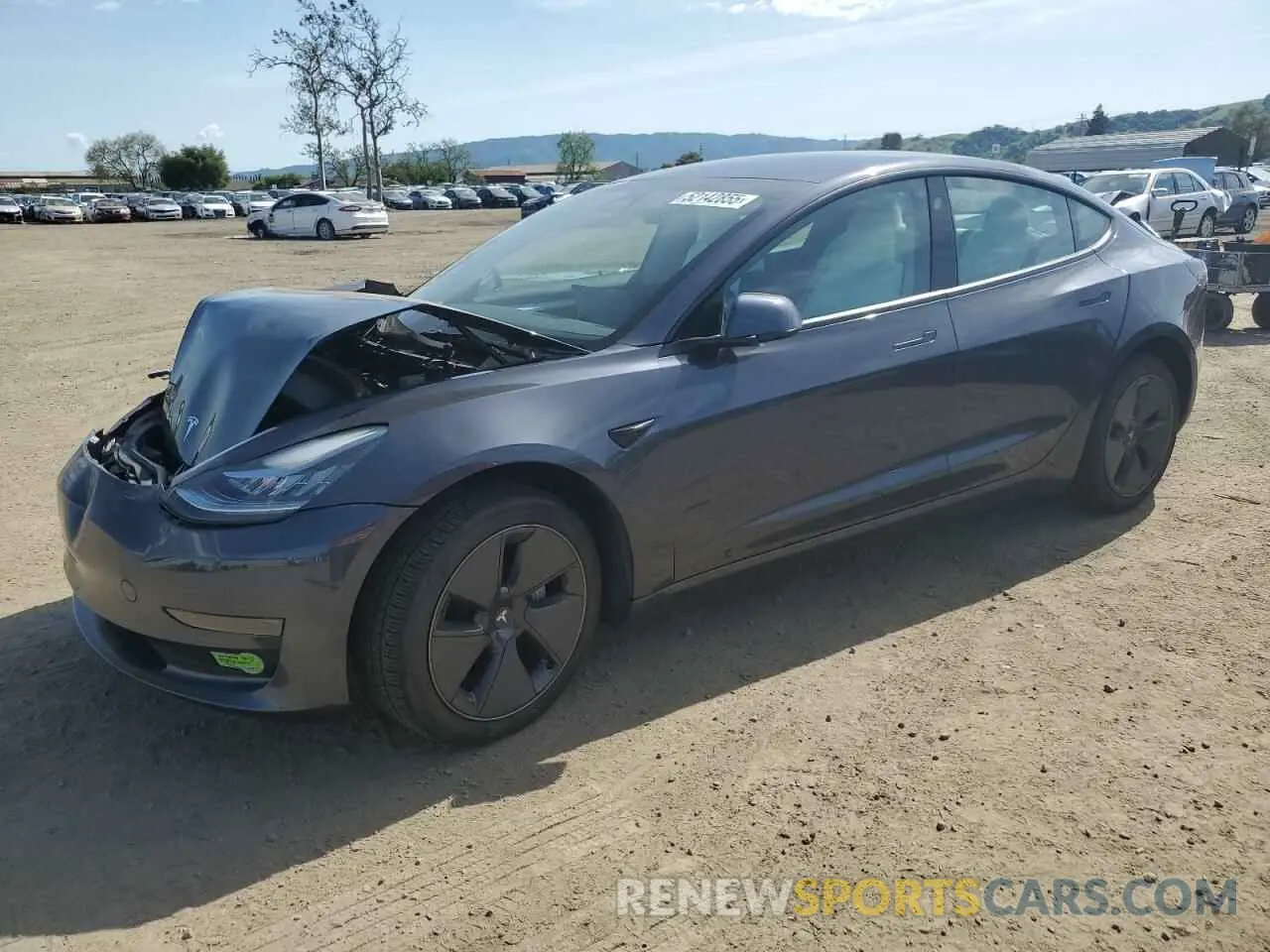 1 Photograph of a damaged car 5YJ3E1EA4NF244376 TESLA MODEL 3 2022