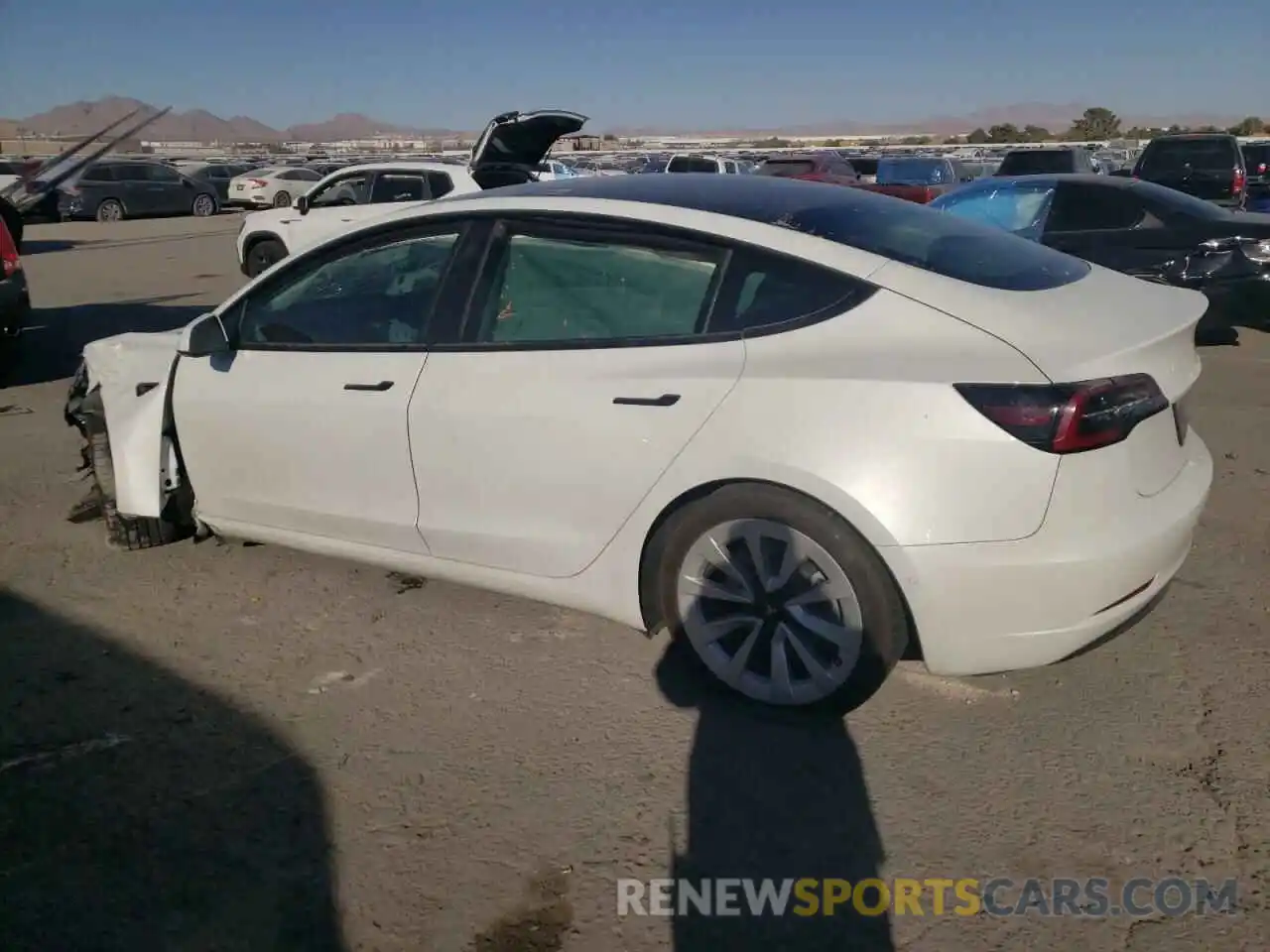 2 Photograph of a damaged car 5YJ3E1EA4NF257743 TESLA MODEL 3 2022