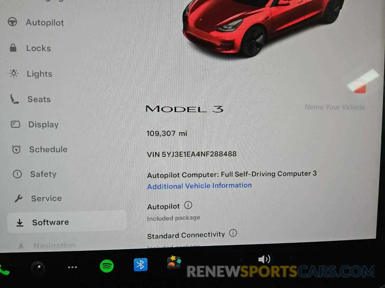 9 Photograph of a damaged car 5YJ3E1EA4NF288488 TESLA MODEL 3 2022