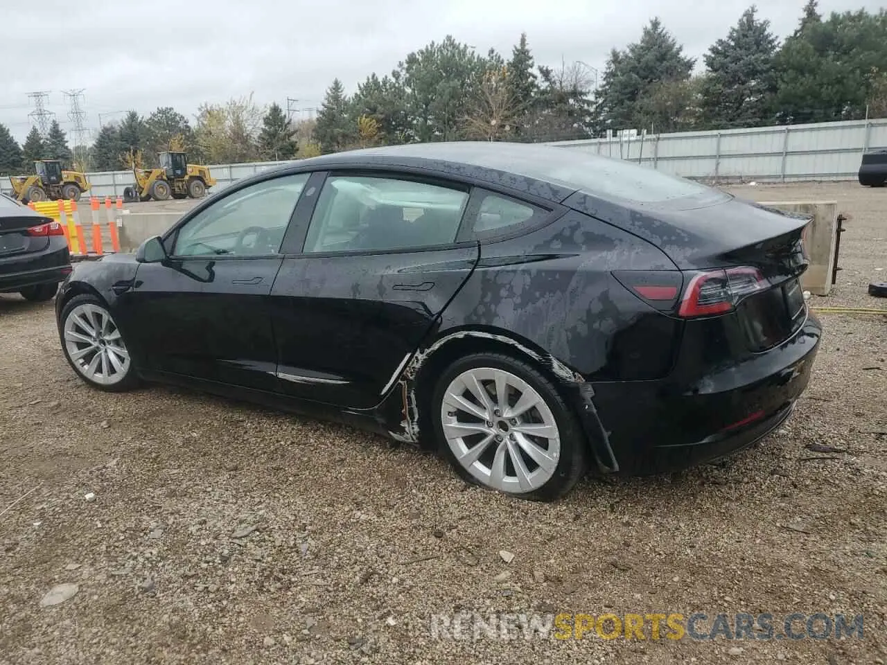 2 Photograph of a damaged car 5YJ3E1EA4NF303846 TESLA MODEL 3 2022