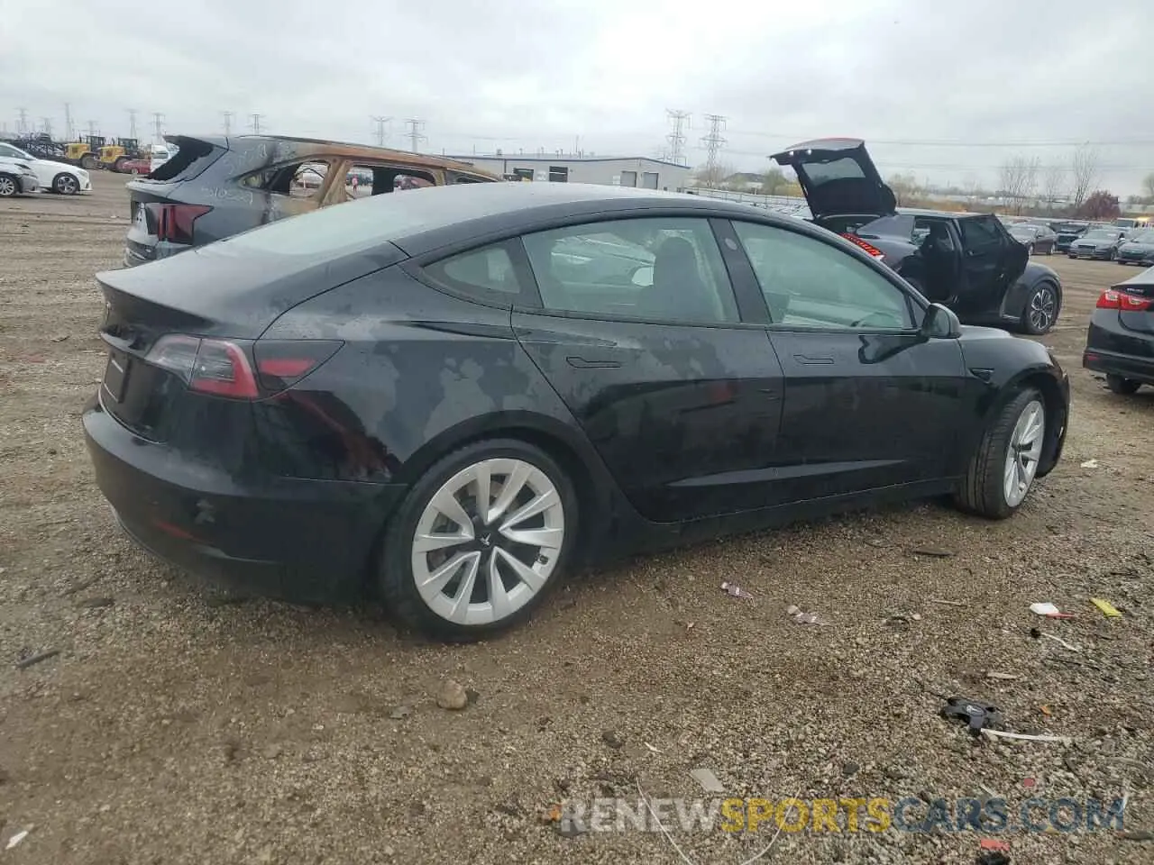 3 Photograph of a damaged car 5YJ3E1EA4NF303846 TESLA MODEL 3 2022