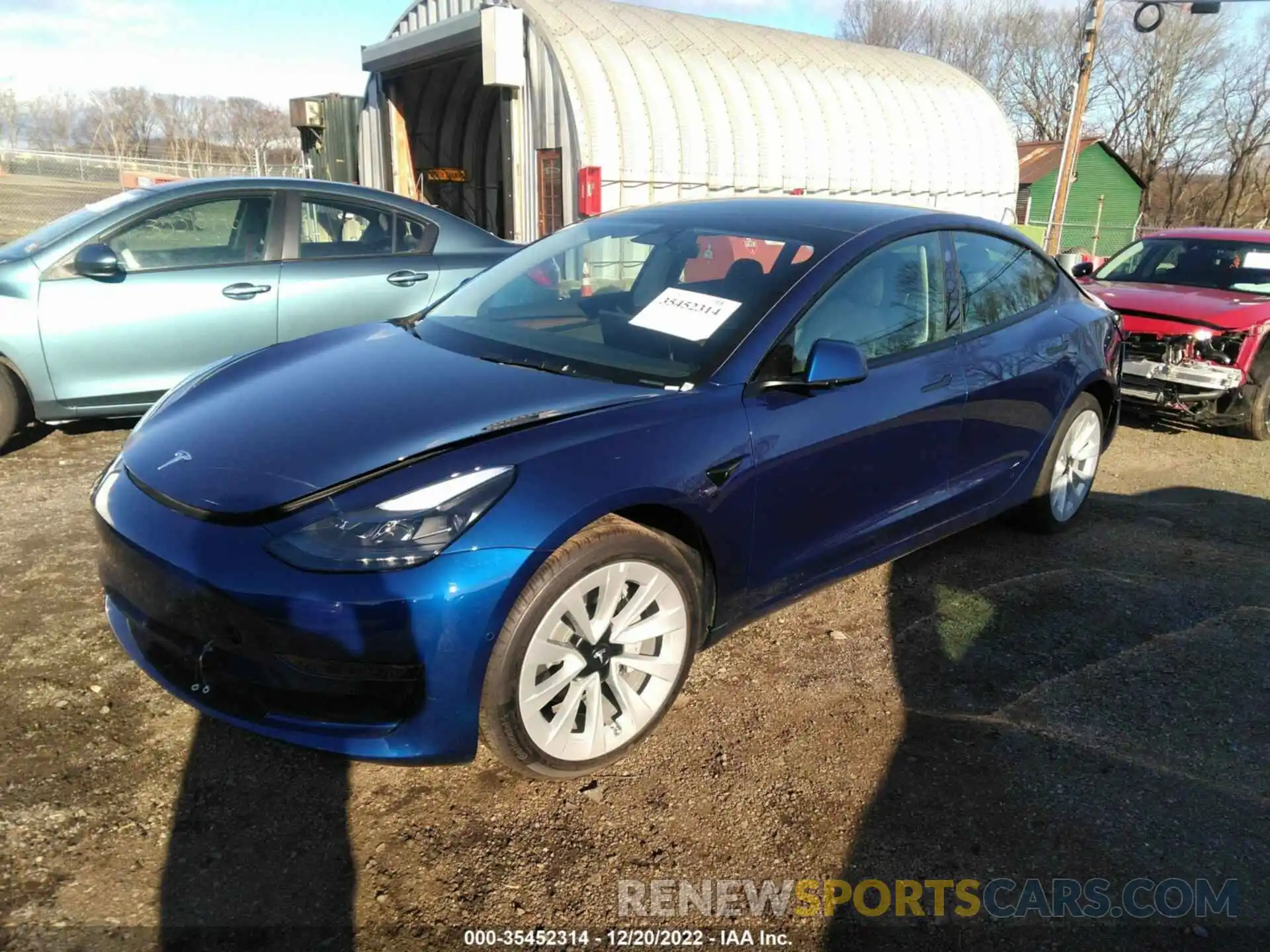 2 Photograph of a damaged car 5YJ3E1EA4NF304513 TESLA MODEL 3 2022