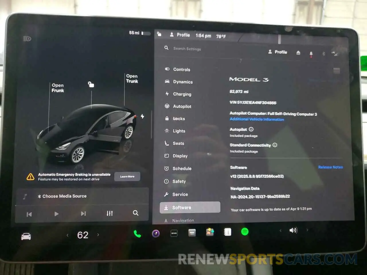 9 Photograph of a damaged car 5YJ3E1EA4NF304866 TESLA MODEL 3 2022