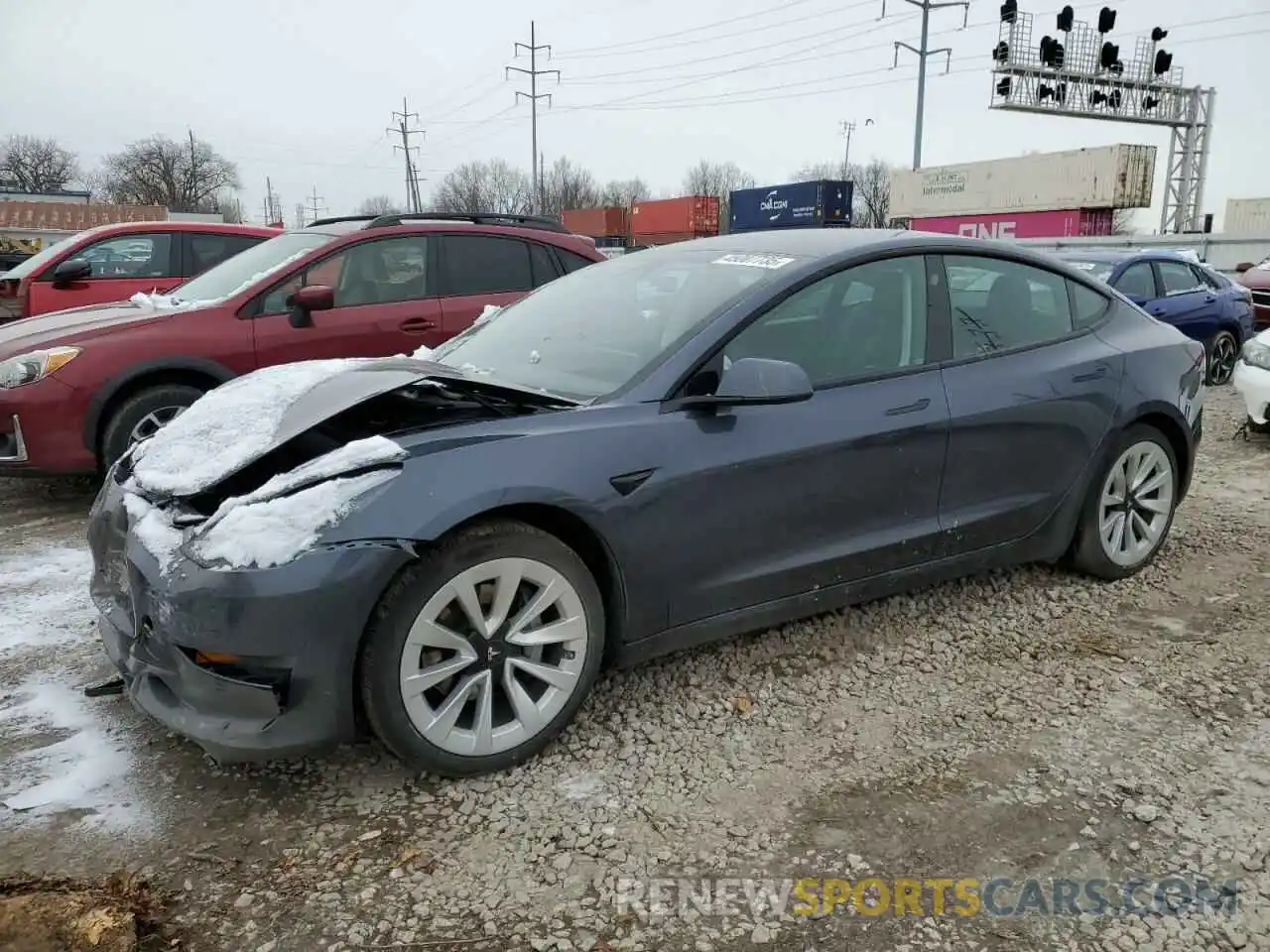 1 Photograph of a damaged car 5YJ3E1EA4NF311879 TESLA MODEL 3 2022