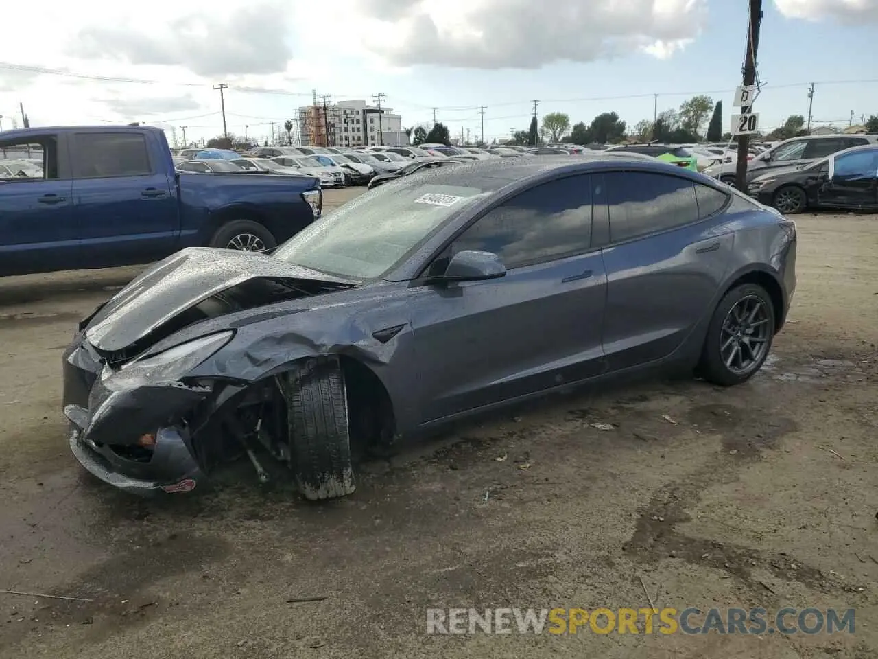 1 Photograph of a damaged car 5YJ3E1EA4NF343053 TESLA MODEL 3 2022