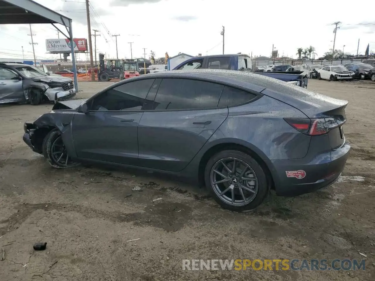 2 Photograph of a damaged car 5YJ3E1EA4NF343053 TESLA MODEL 3 2022