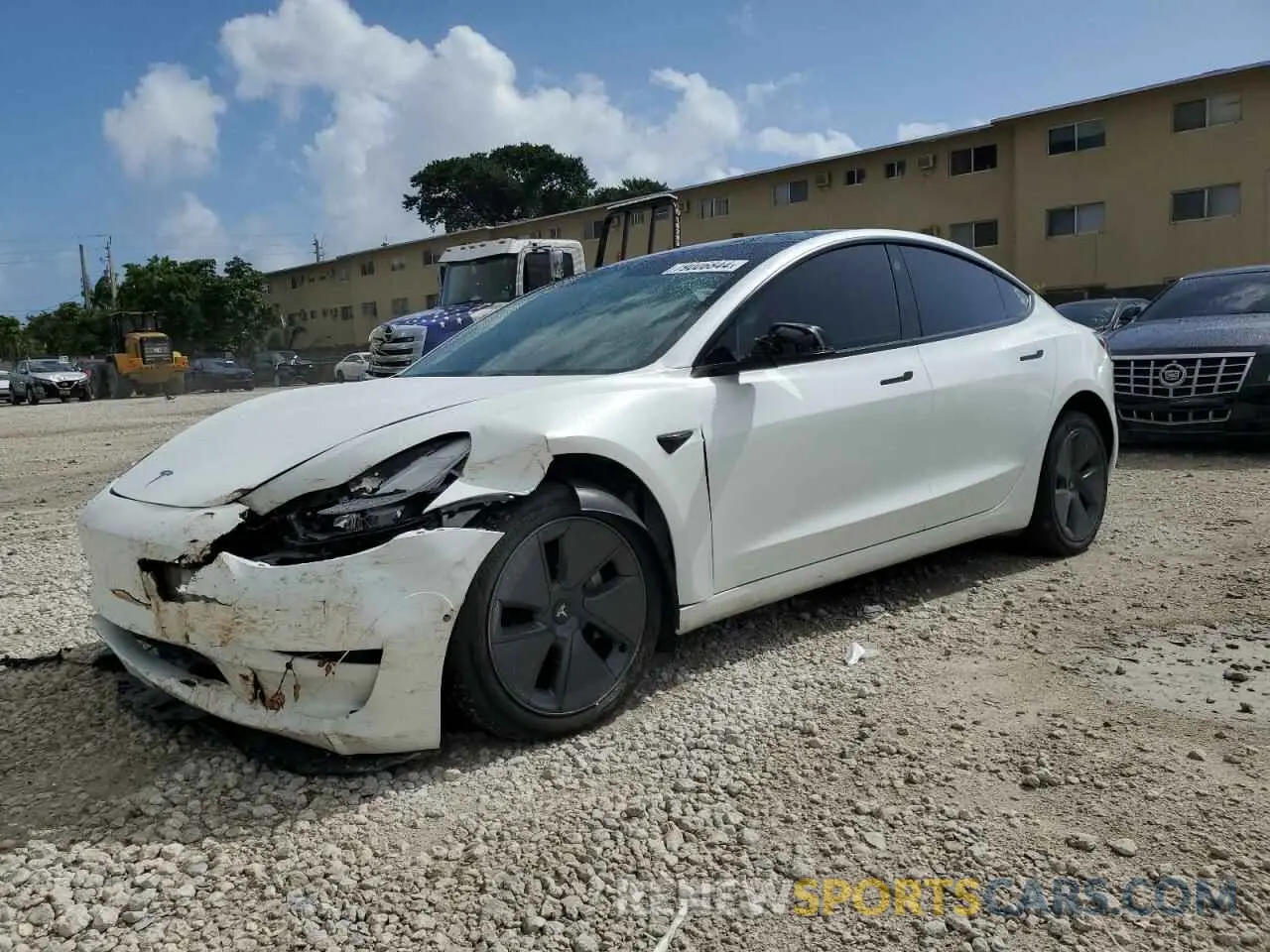 1 Photograph of a damaged car 5YJ3E1EA4NF345630 TESLA MODEL 3 2022