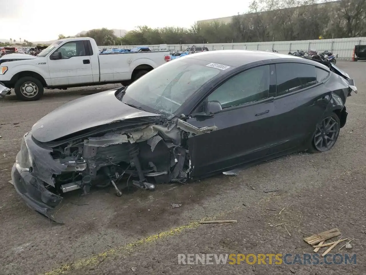 1 Photograph of a damaged car 5YJ3E1EA4NF347815 TESLA MODEL 3 2022