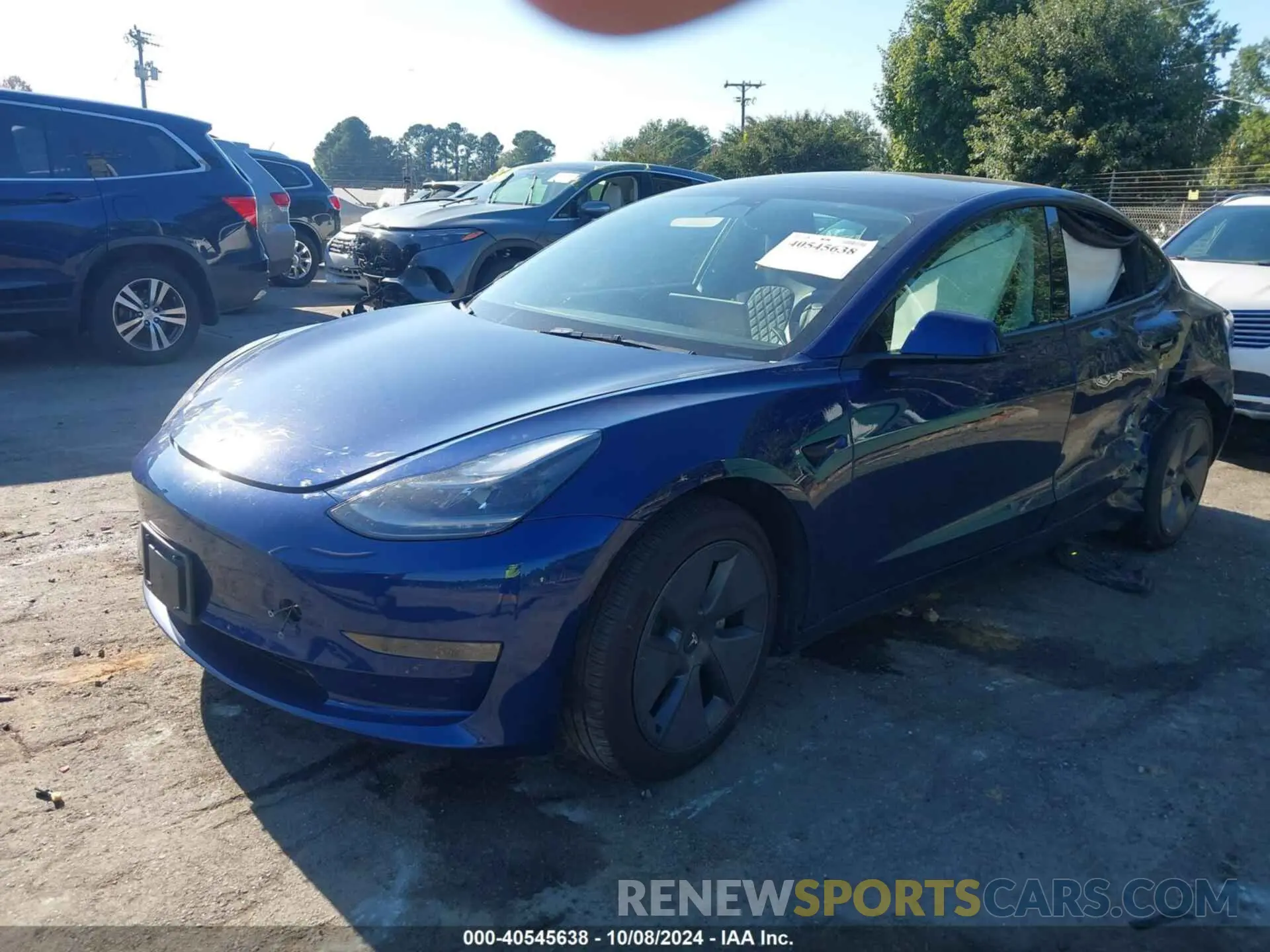 2 Photograph of a damaged car 5YJ3E1EA4NF368860 TESLA MODEL 3 2022