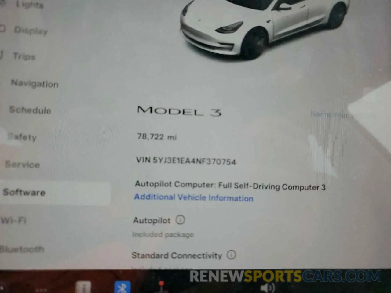 9 Photograph of a damaged car 5YJ3E1EA4NF370754 TESLA MODEL 3 2022