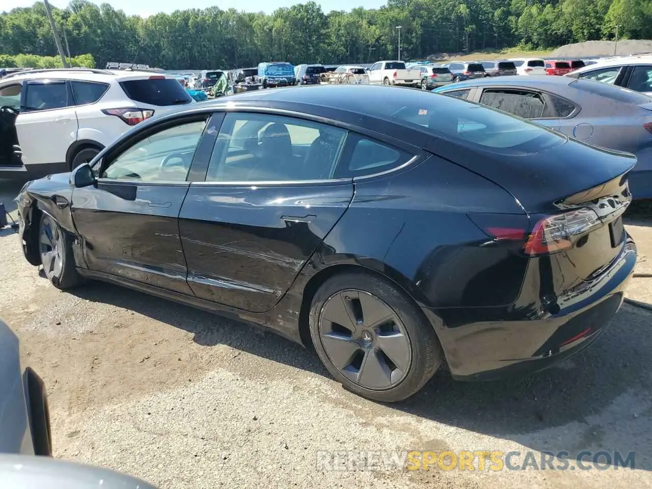 2 Photograph of a damaged car 5YJ3E1EA4NF371998 TESLA MODEL 3 2022