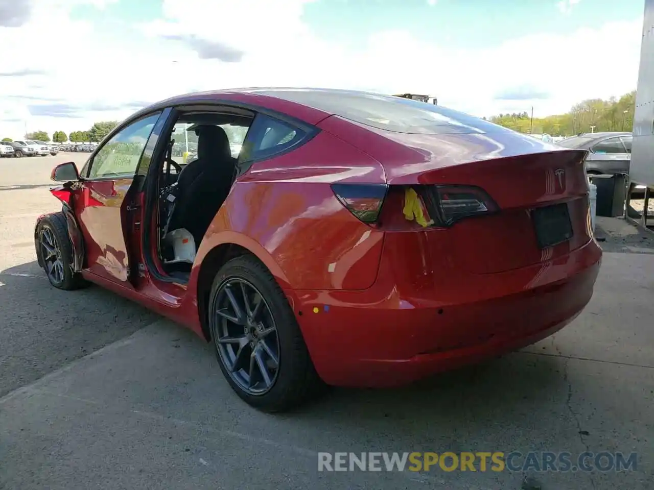 3 Photograph of a damaged car 5YJ3E1EA5NF102487 TESLA MODEL 3 2022