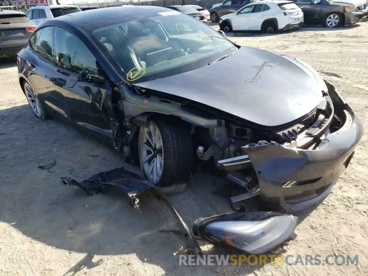 1 Photograph of a damaged car 5YJ3E1EA5NF144545 TESLA MODEL 3 2022