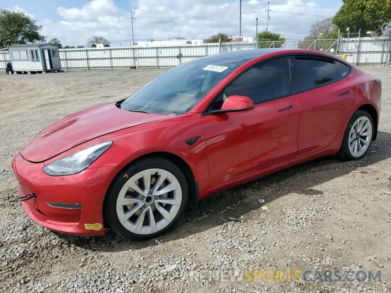 1 Photograph of a damaged car 5YJ3E1EA5NF155772 TESLA MODEL 3 2022