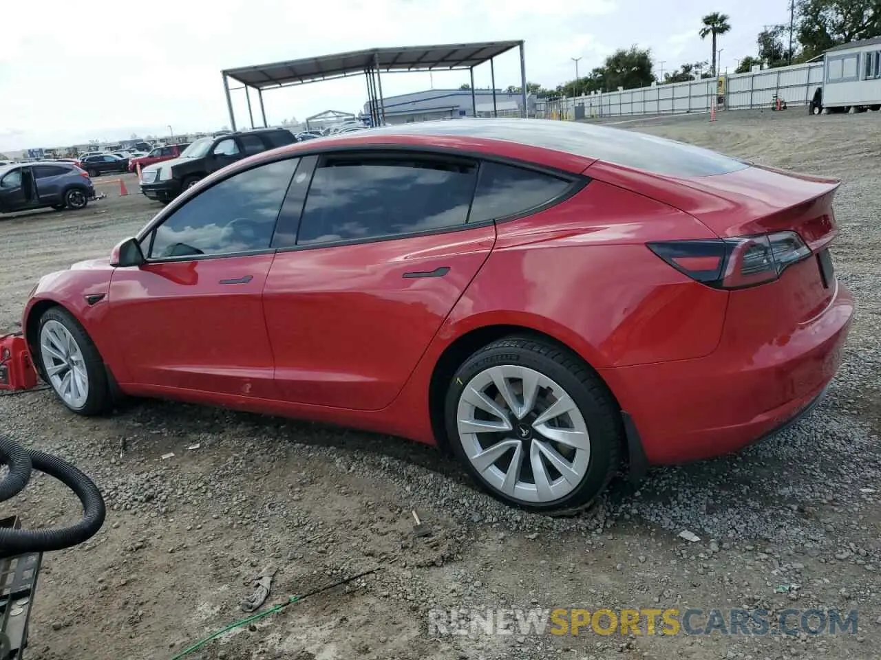 2 Photograph of a damaged car 5YJ3E1EA5NF155772 TESLA MODEL 3 2022