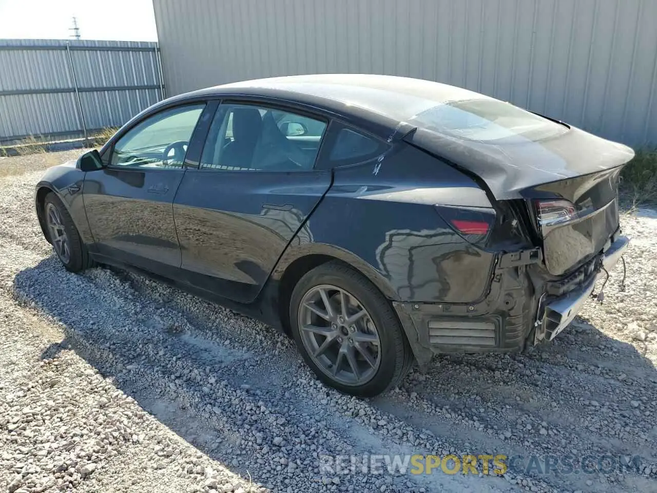 2 Photograph of a damaged car 5YJ3E1EA5NF184818 TESLA MODEL 3 2022
