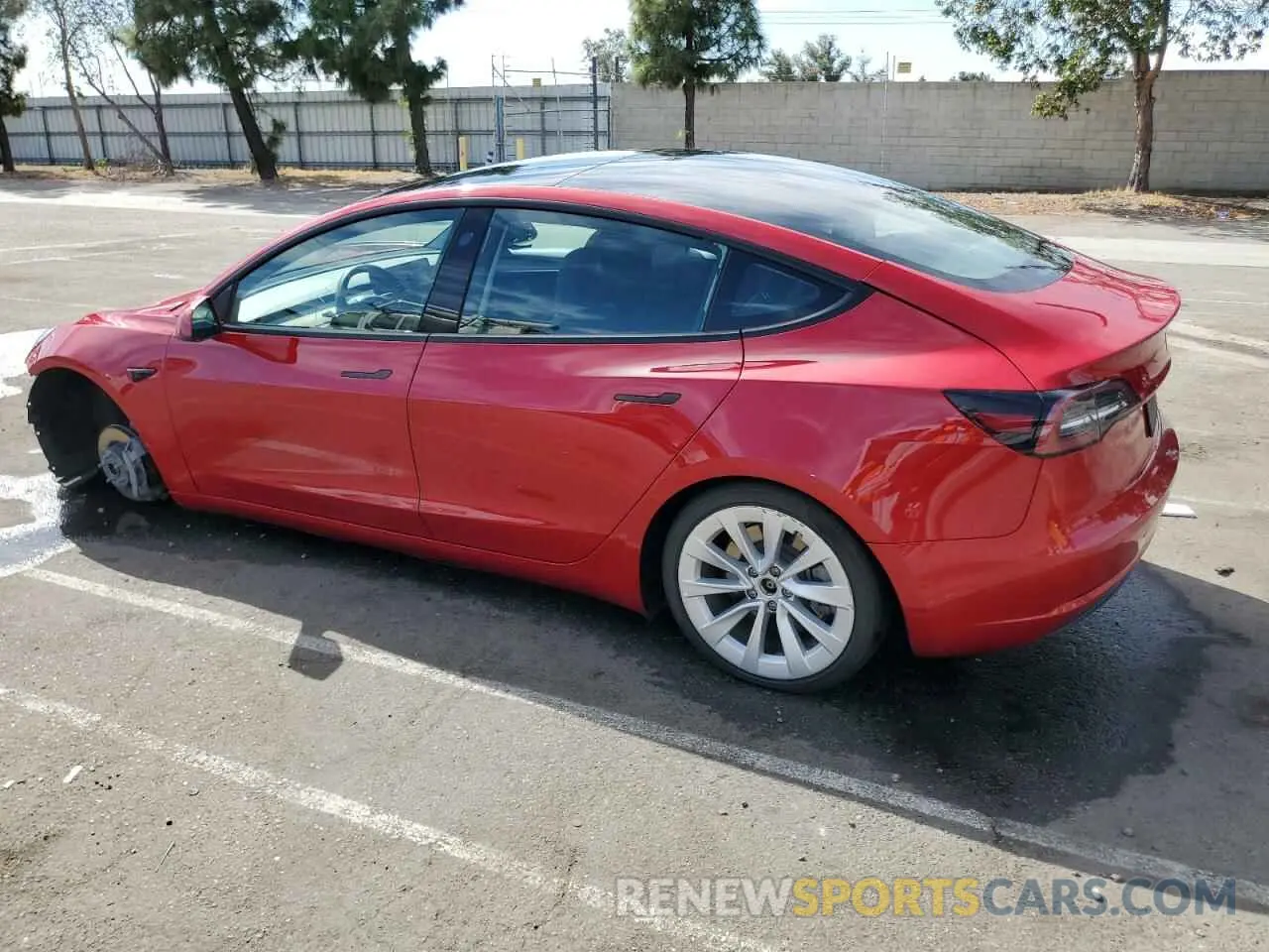 2 Photograph of a damaged car 5YJ3E1EA5NF184883 TESLA MODEL 3 2022