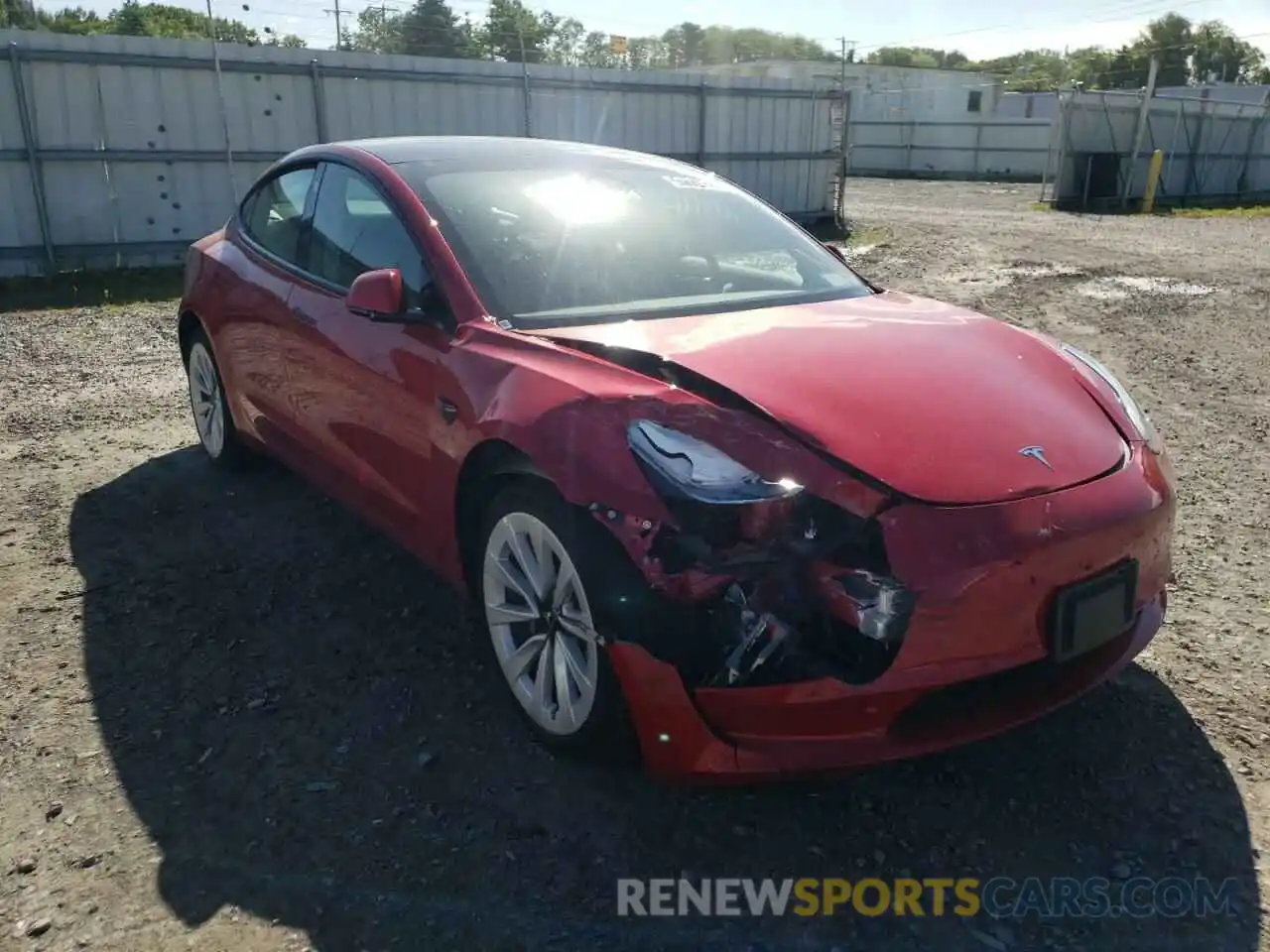 1 Photograph of a damaged car 5YJ3E1EA5NF184897 TESLA MODEL 3 2022