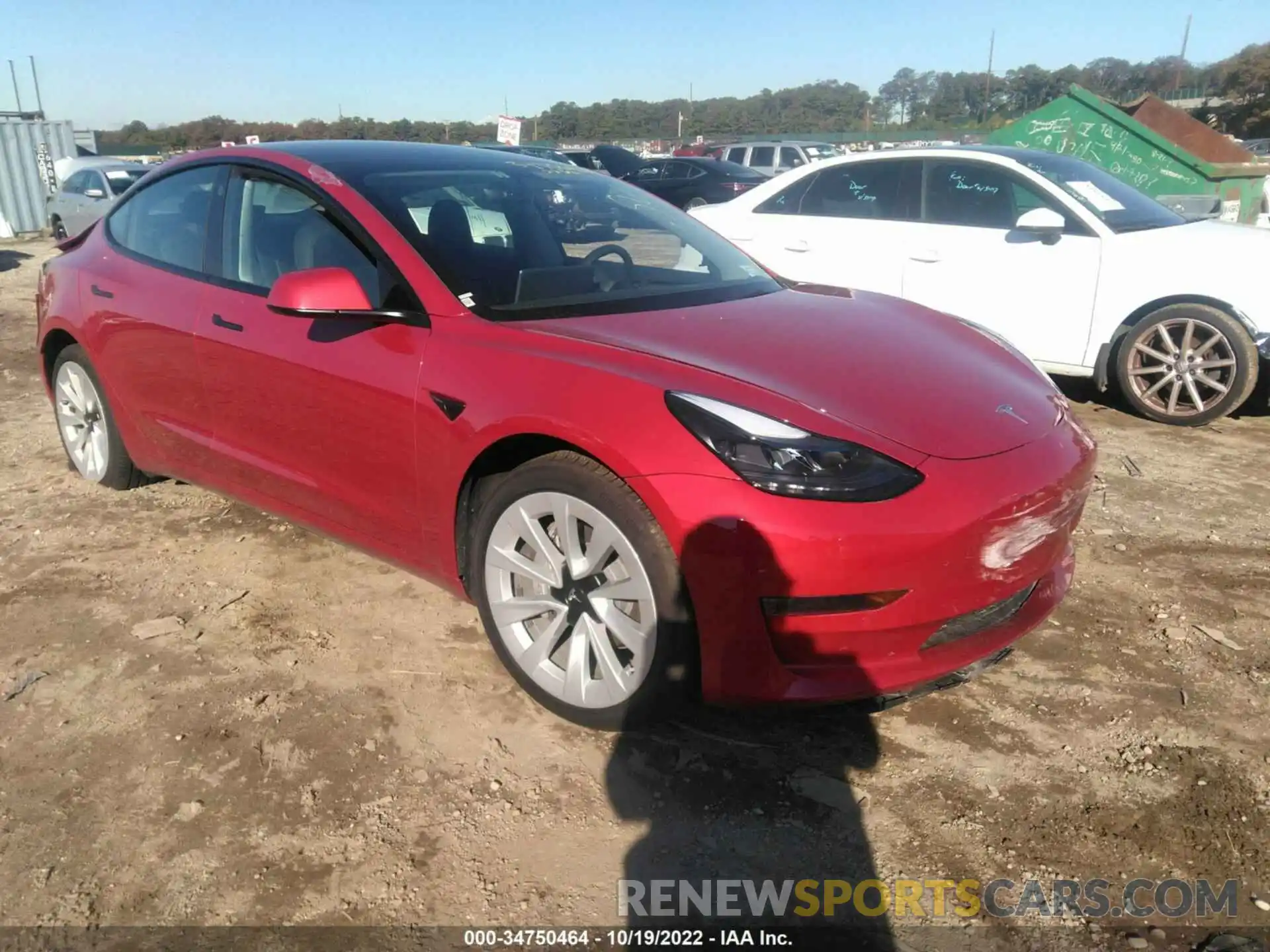 1 Photograph of a damaged car 5YJ3E1EA5NF187279 TESLA MODEL 3 2022