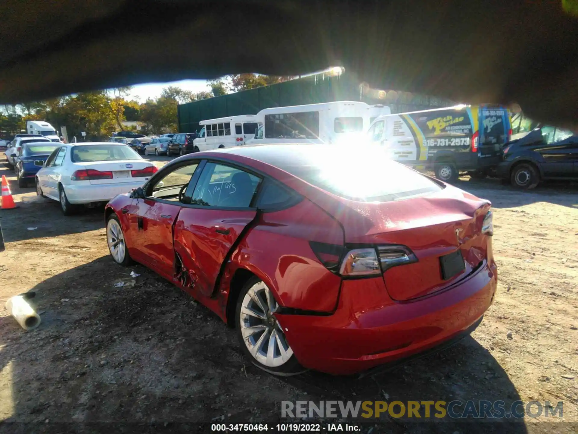 3 Photograph of a damaged car 5YJ3E1EA5NF187279 TESLA MODEL 3 2022