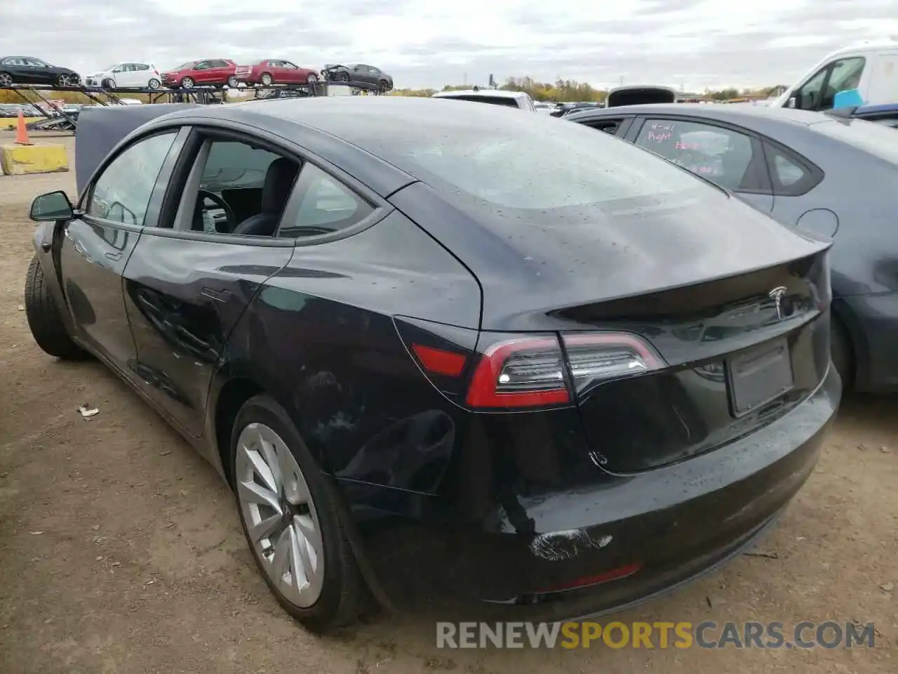 2 Photograph of a damaged car 5YJ3E1EA5NF189243 TESLA MODEL 3 2022