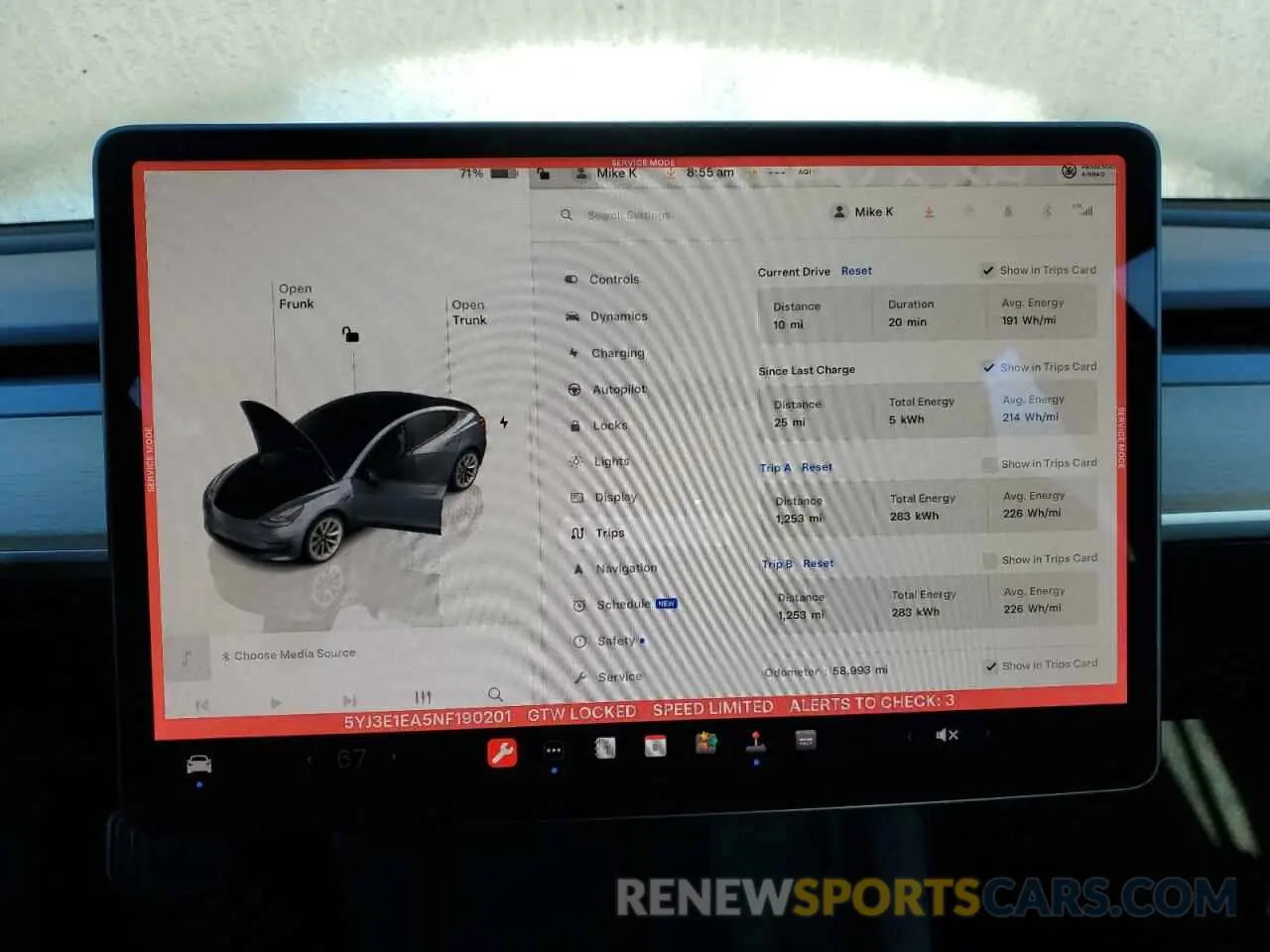 9 Photograph of a damaged car 5YJ3E1EA5NF190201 TESLA MODEL 3 2022