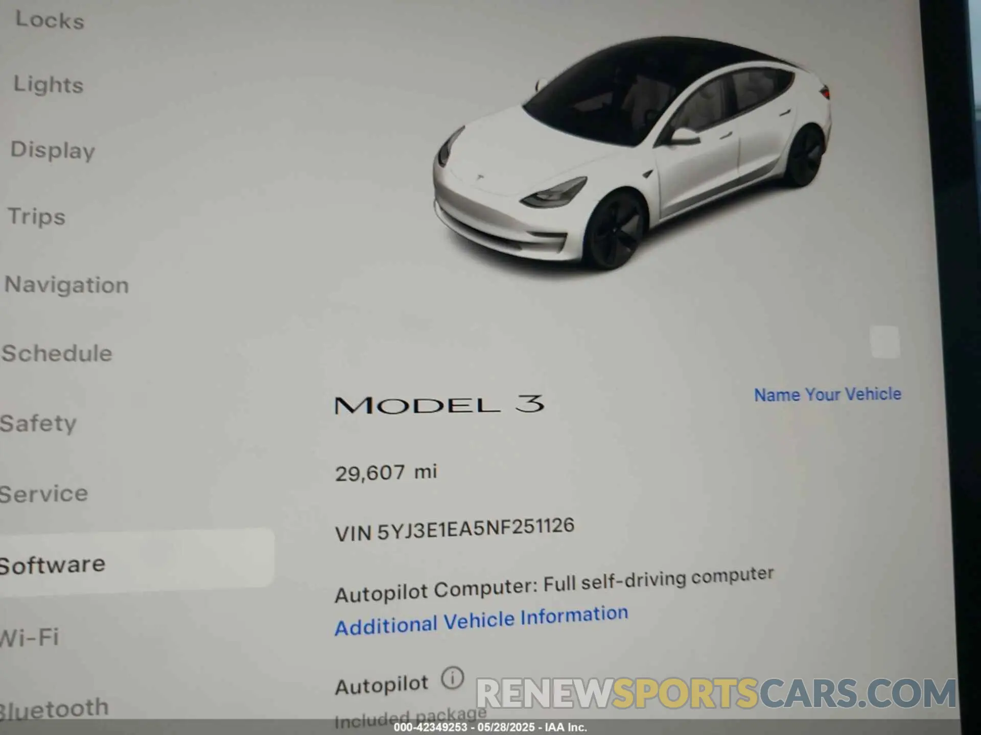 7 Photograph of a damaged car 5YJ3E1EA5NF251126 TESLA MODEL 3 2022