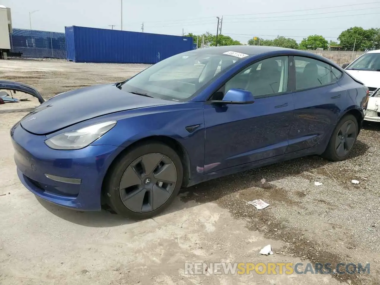 1 Photograph of a damaged car 5YJ3E1EA5NF285552 TESLA MODEL 3 2022
