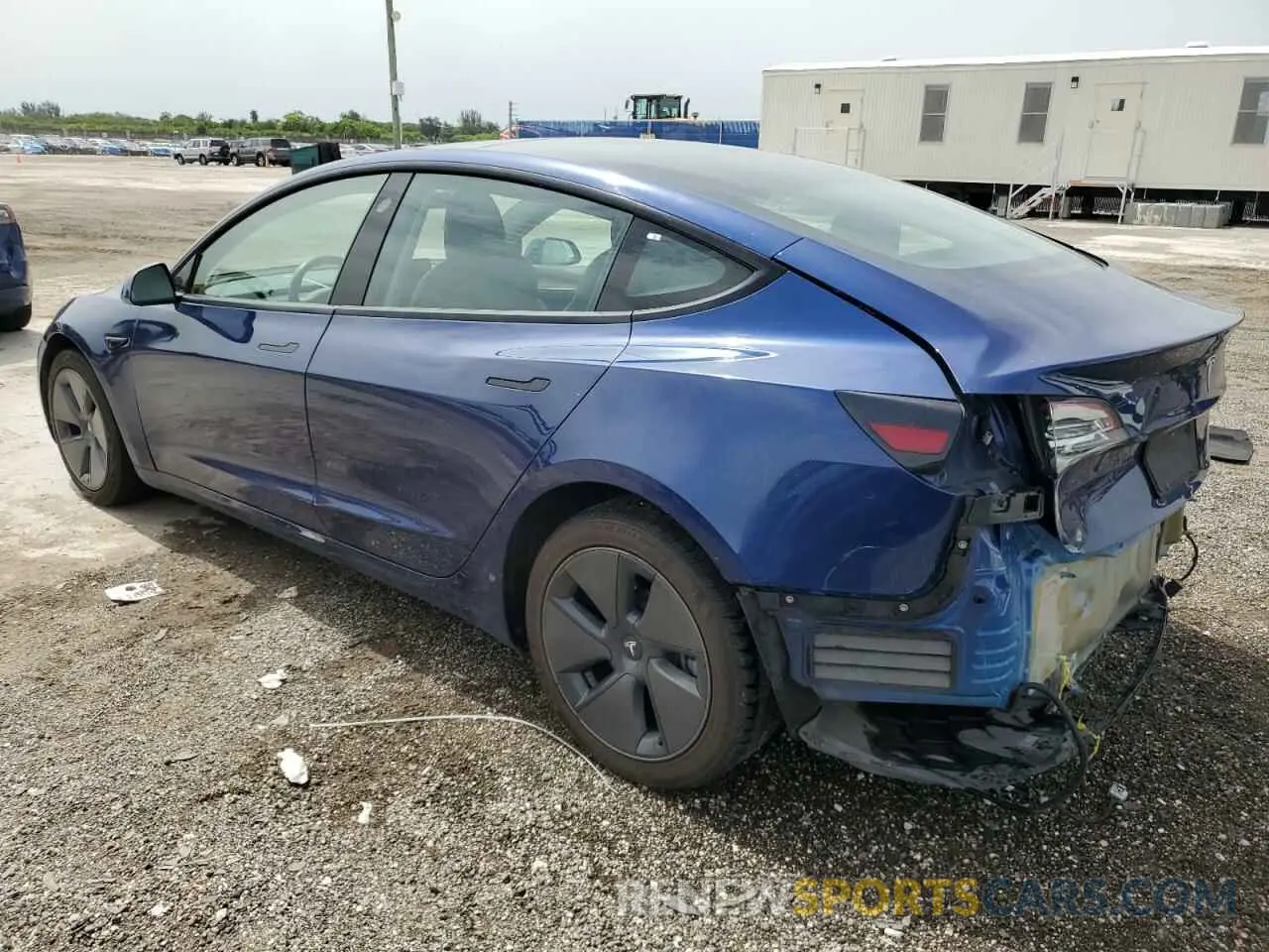 2 Photograph of a damaged car 5YJ3E1EA5NF285552 TESLA MODEL 3 2022
