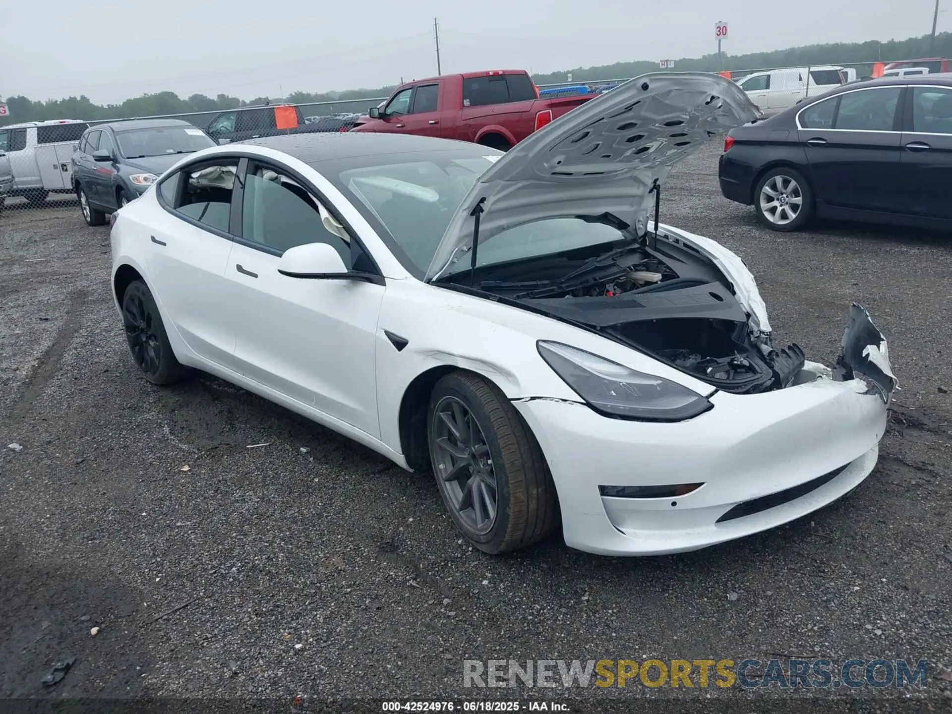 1 Photograph of a damaged car 5YJ3E1EA5NF305301 TESLA MODEL 3 2022