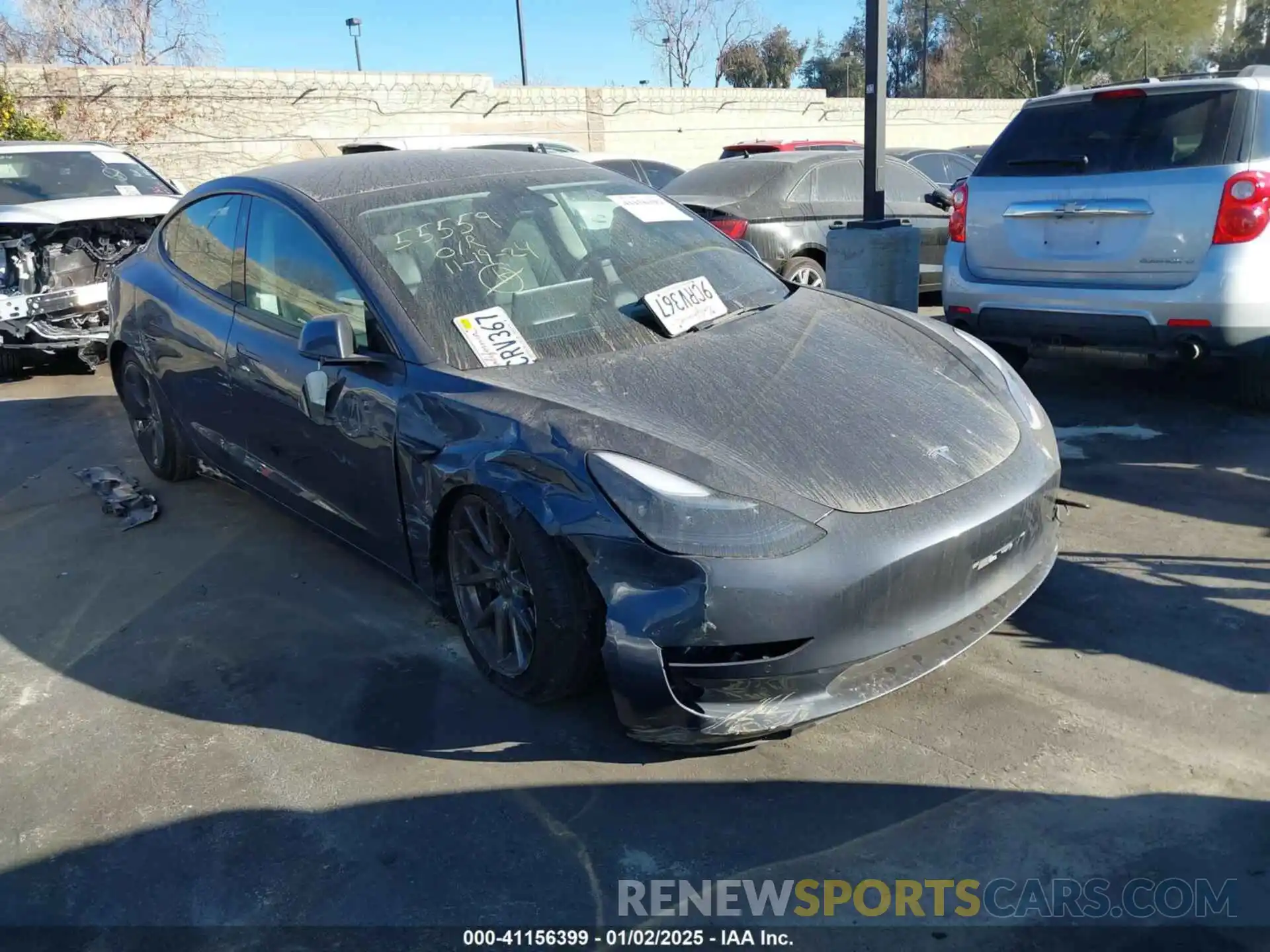 1 Photograph of a damaged car 5YJ3E1EA5NF332658 TESLA MODEL 3 2022