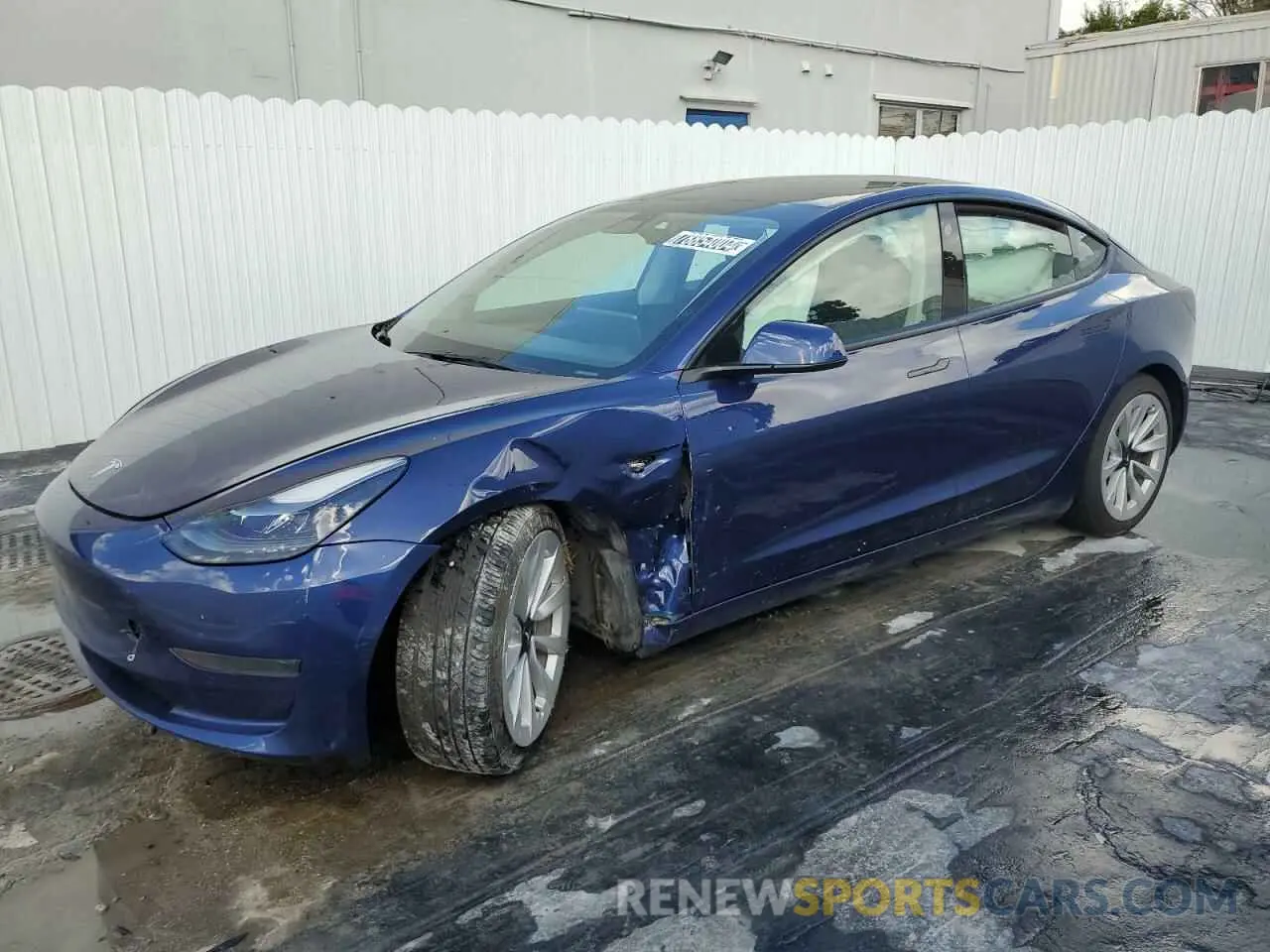 1 Photograph of a damaged car 5YJ3E1EA5NF369175 TESLA MODEL 3 2022