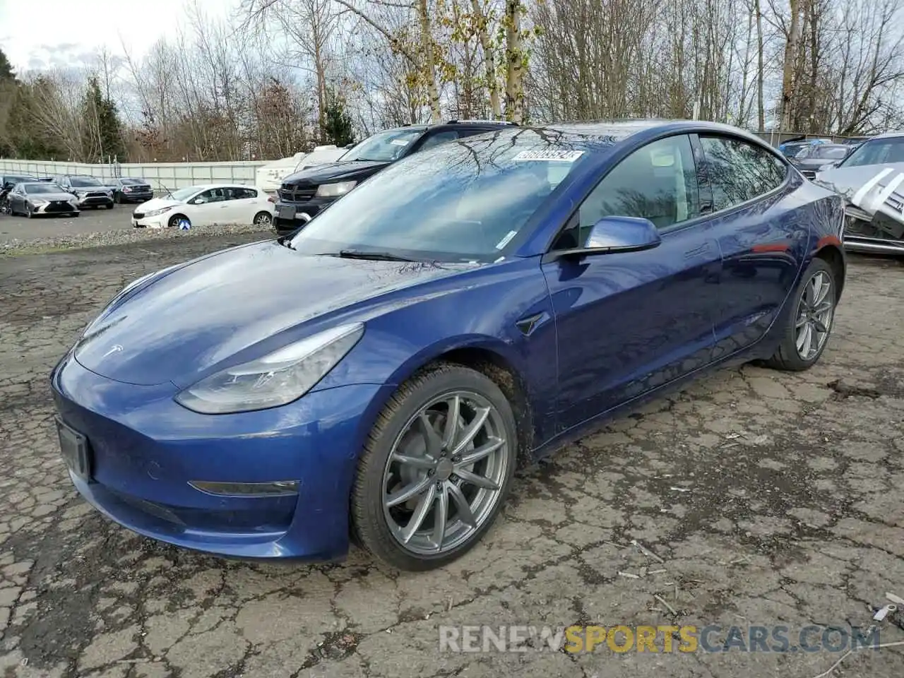 1 Photograph of a damaged car 5YJ3E1EA5NF370486 TESLA MODEL 3 2022