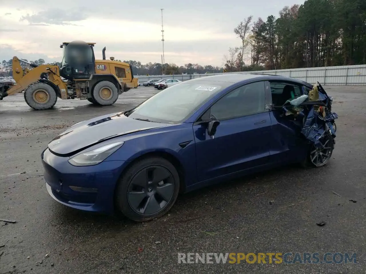 1 Photograph of a damaged car 5YJ3E1EA5NF373100 TESLA MODEL 3 2022