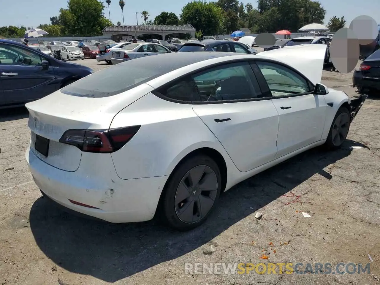 3 Photograph of a damaged car 5YJ3E1EA5NF375963 TESLA MODEL 3 2022