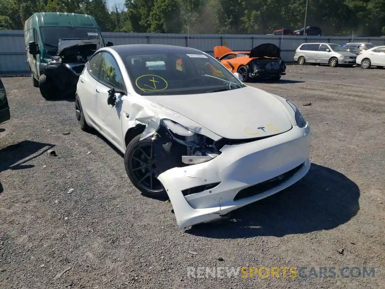 1 Photograph of a damaged car 5YJ3E1EA6NF113367 TESLA MODEL 3 2022