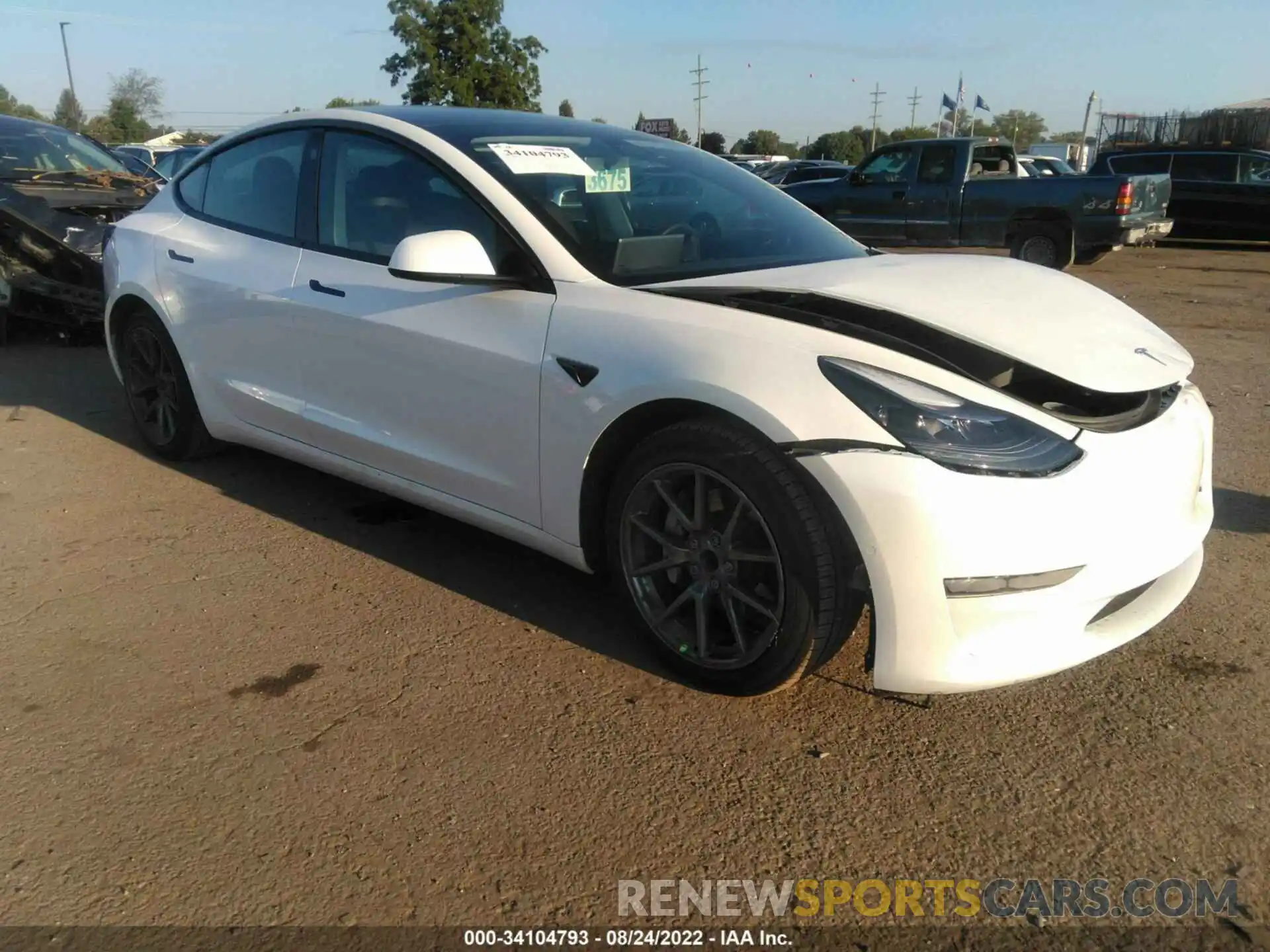 1 Photograph of a damaged car 5YJ3E1EA6NF113465 TESLA MODEL 3 2022