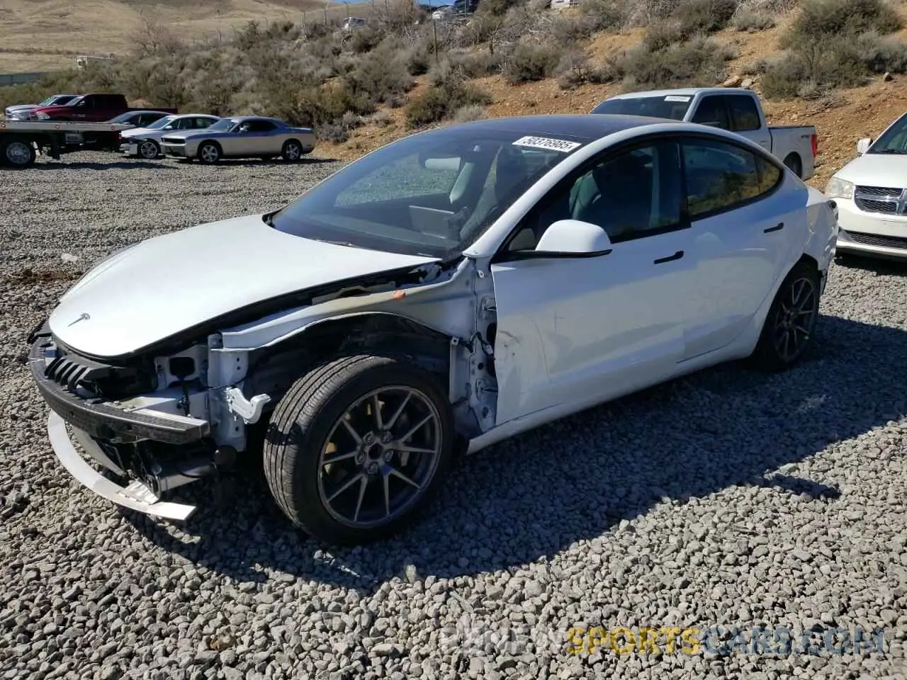 1 Photograph of a damaged car 5YJ3E1EA6NF126460 TESLA MODEL 3 2022