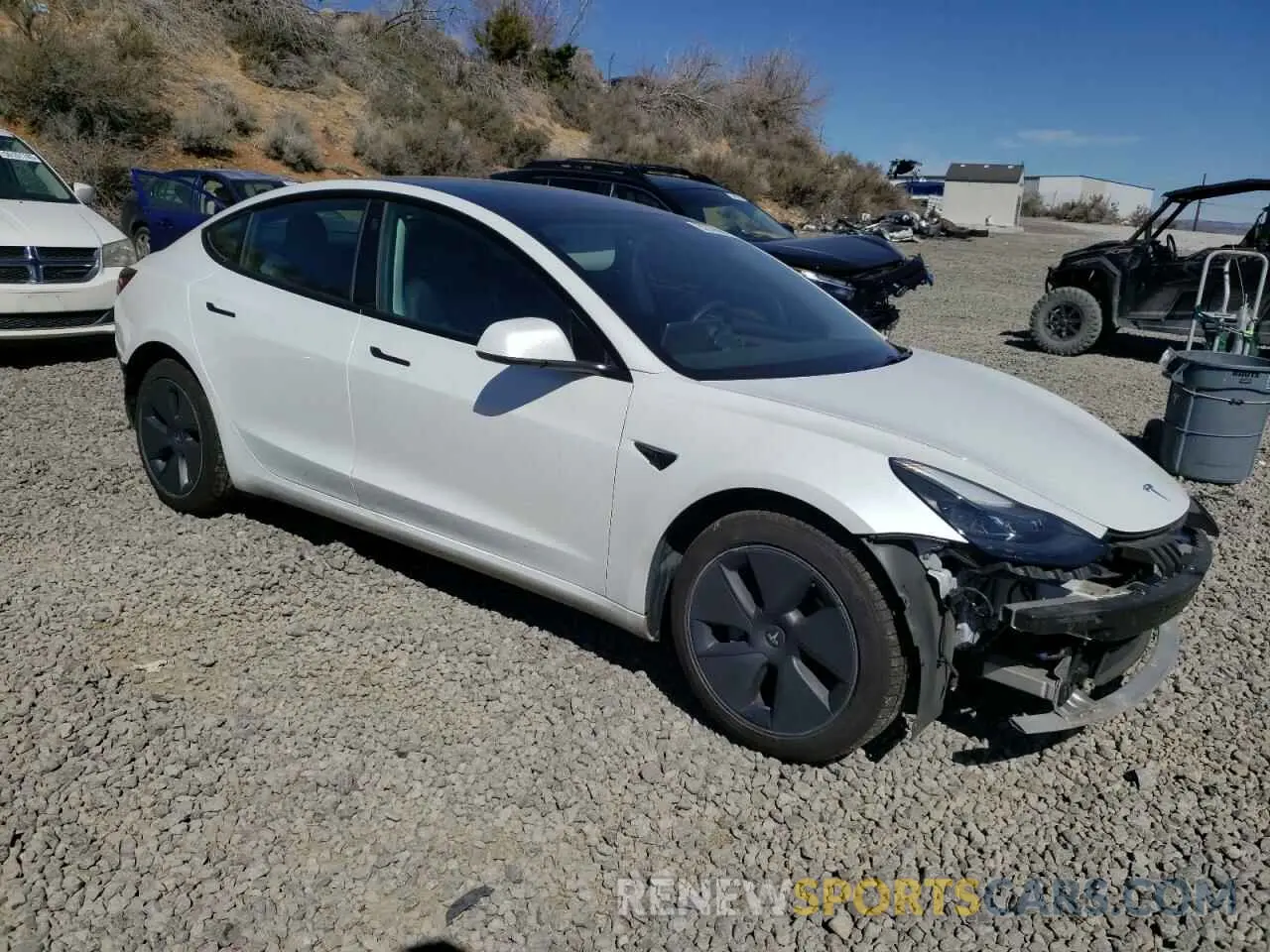 4 Photograph of a damaged car 5YJ3E1EA6NF126460 TESLA MODEL 3 2022