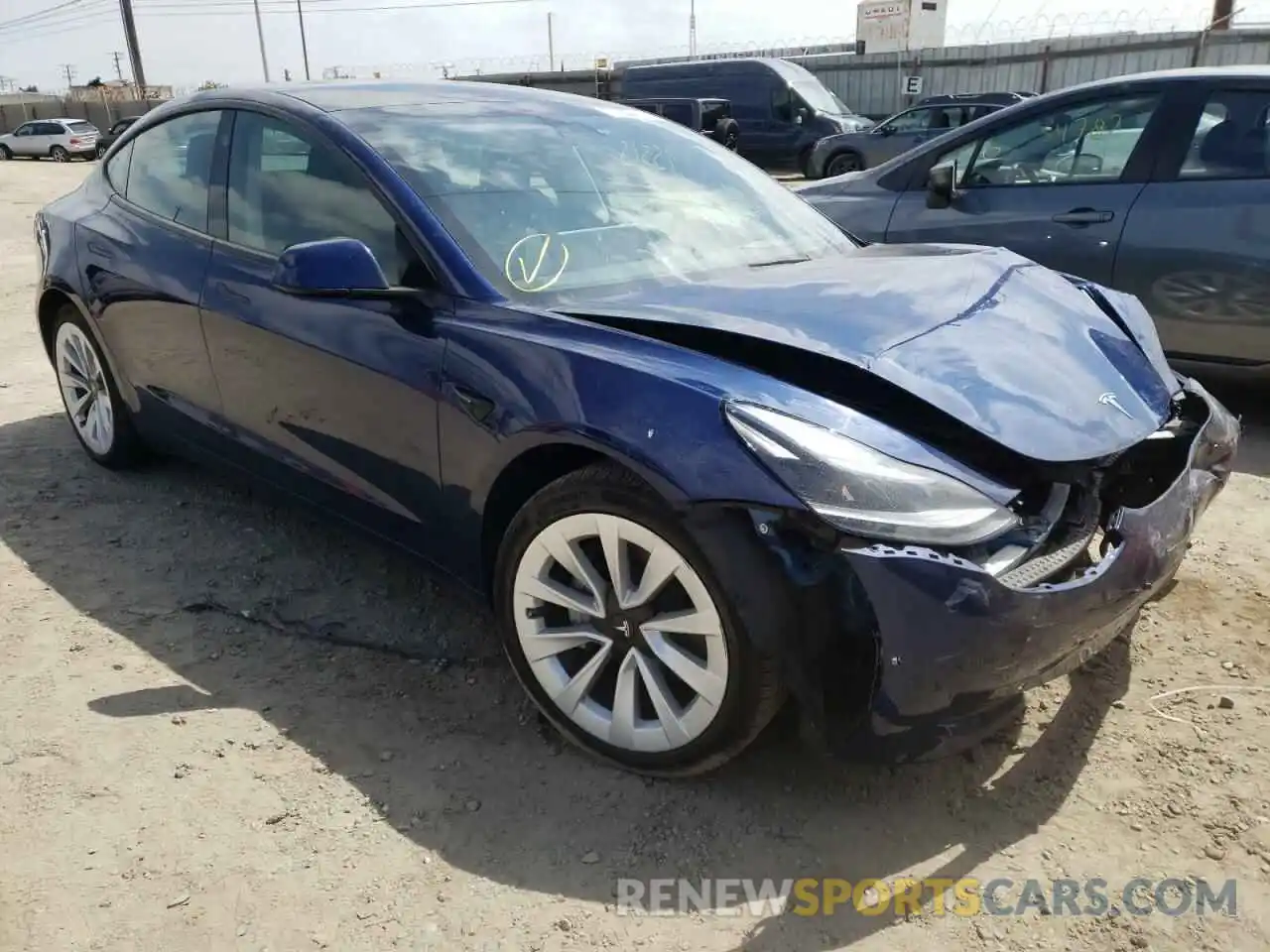 1 Photograph of a damaged car 5YJ3E1EA6NF144070 TESLA MODEL 3 2022