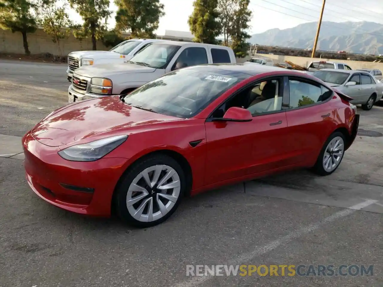 1 Photograph of a damaged car 5YJ3E1EA6NF145705 TESLA MODEL 3 2022