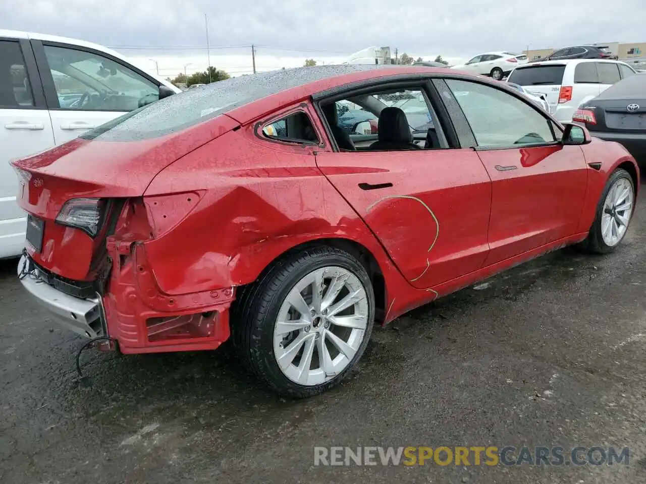 3 Photograph of a damaged car 5YJ3E1EA6NF185878 TESLA MODEL 3 2022