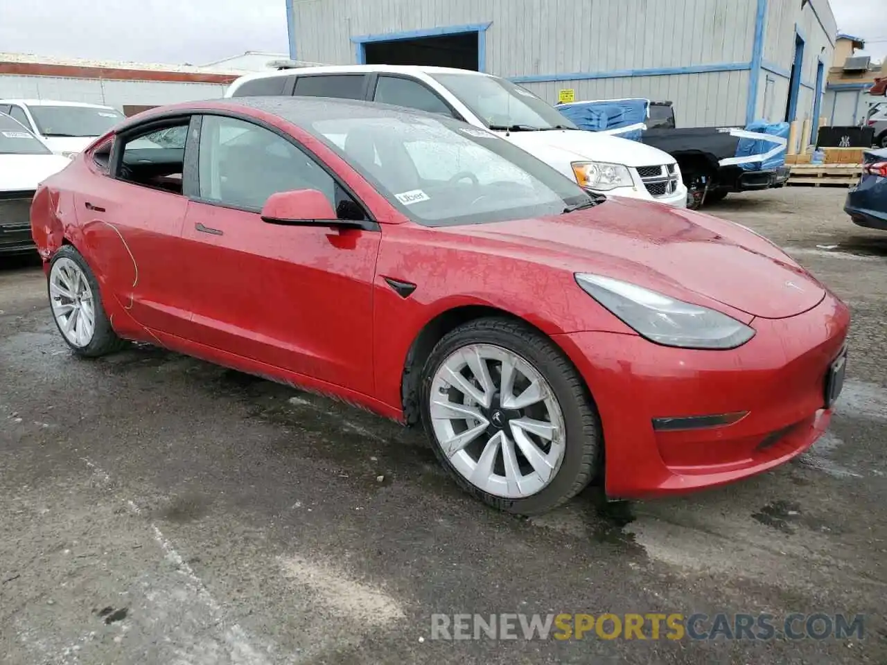 4 Photograph of a damaged car 5YJ3E1EA6NF185878 TESLA MODEL 3 2022