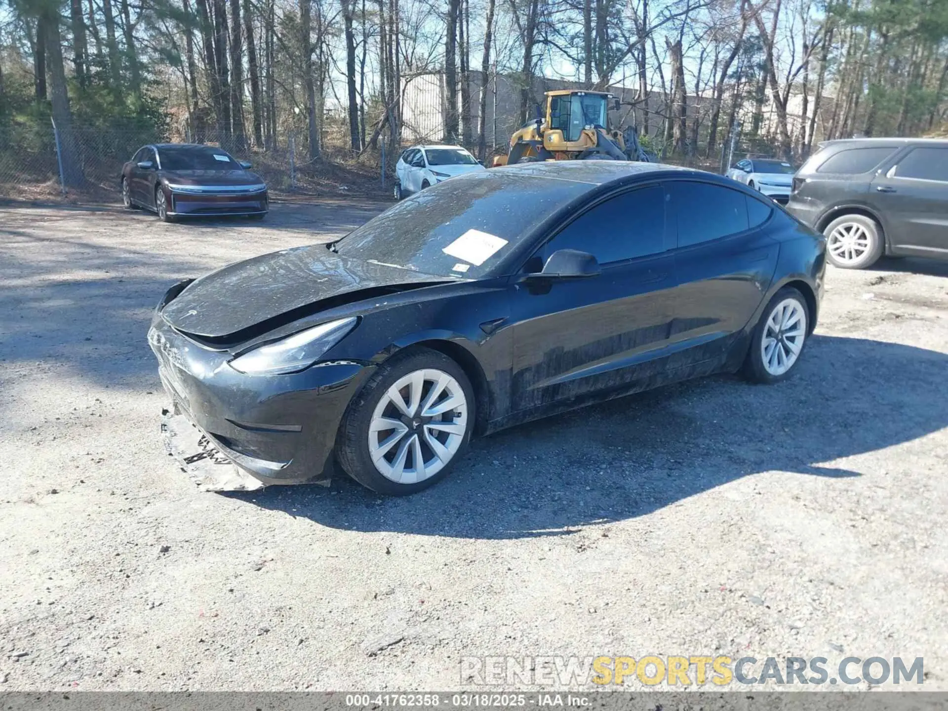 2 Photograph of a damaged car 5YJ3E1EA6NF187257 TESLA MODEL 3 2022