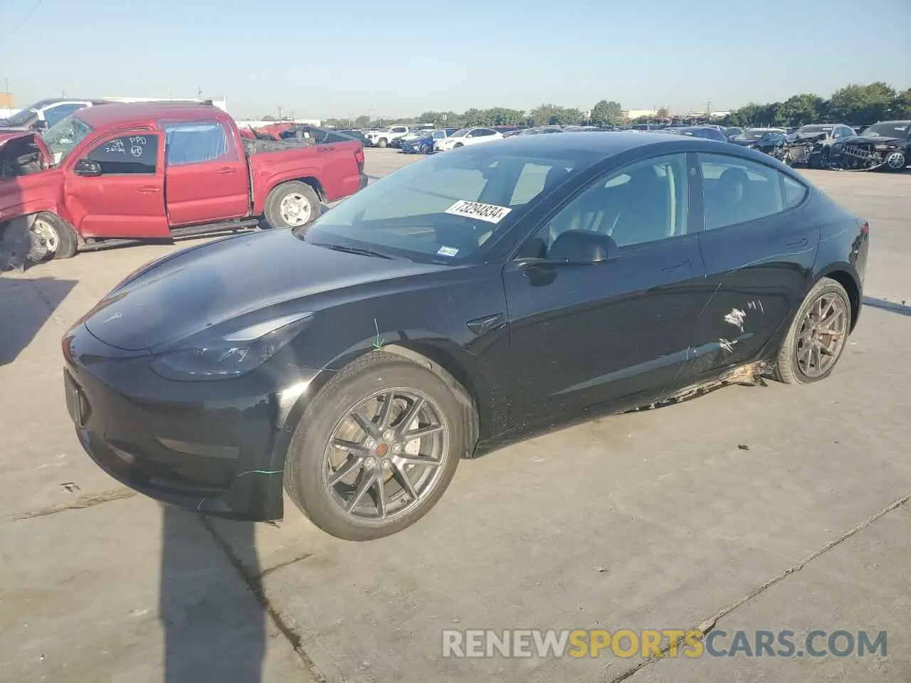 1 Photograph of a damaged car 5YJ3E1EA6NF189459 TESLA MODEL 3 2022