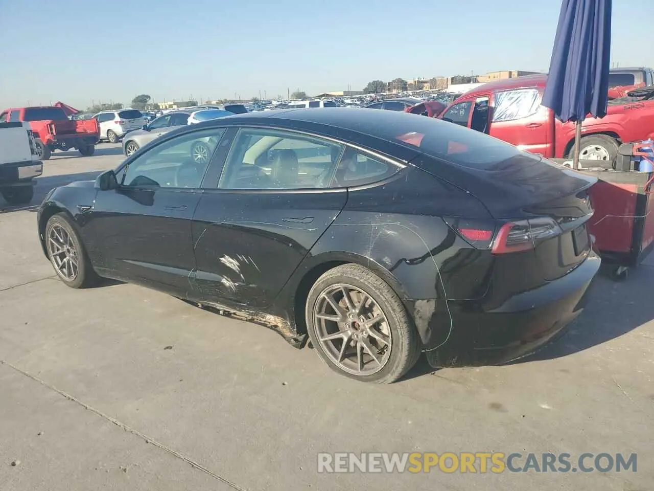 2 Photograph of a damaged car 5YJ3E1EA6NF189459 TESLA MODEL 3 2022