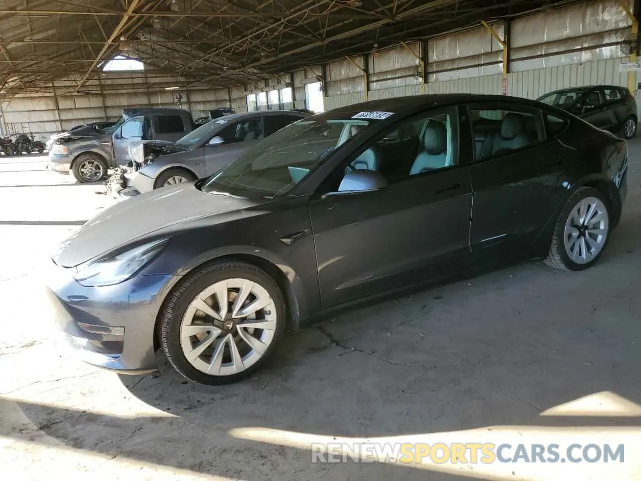 1 Photograph of a damaged car 5YJ3E1EA6NF191423 TESLA MODEL 3 2022