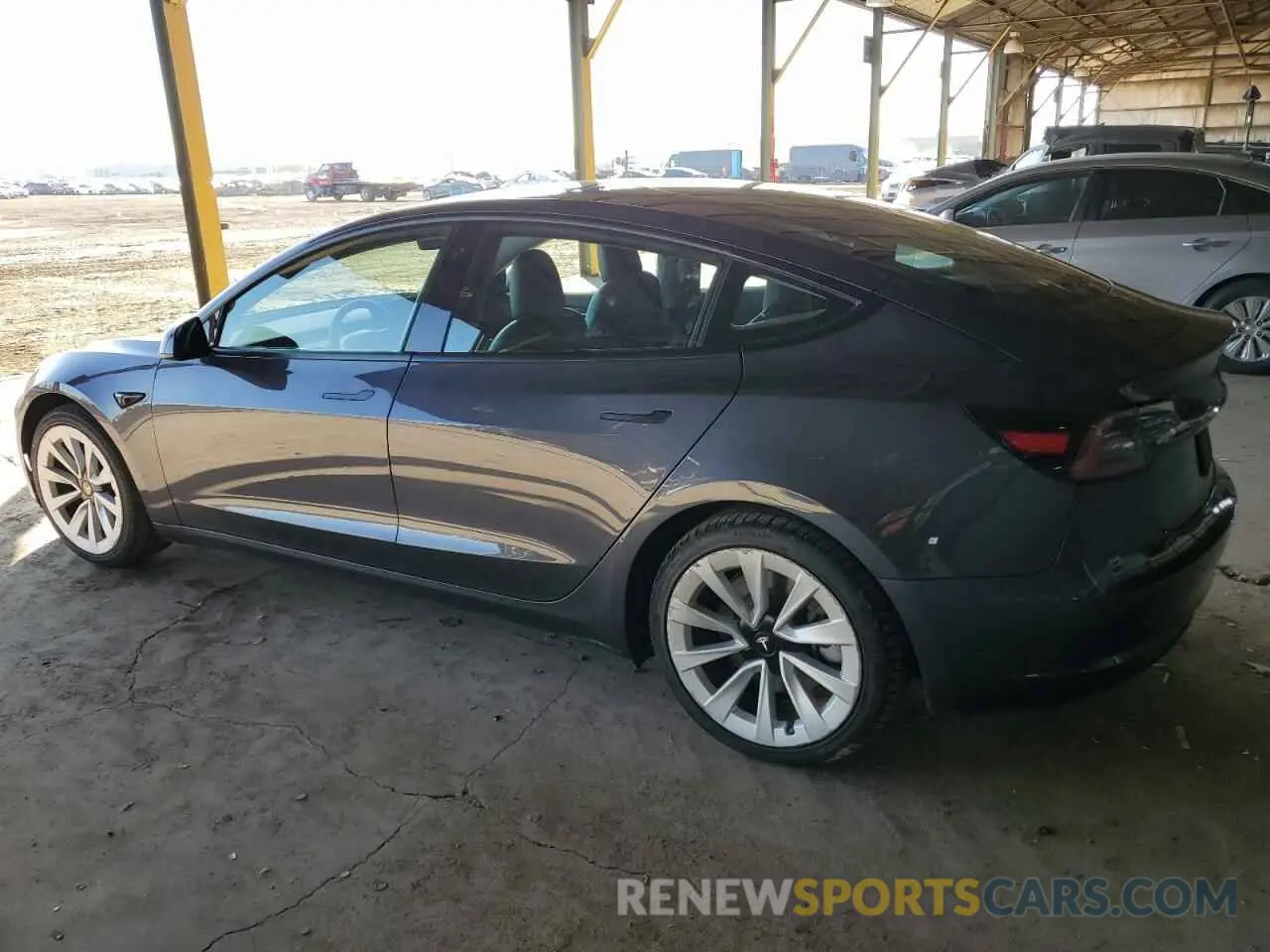 2 Photograph of a damaged car 5YJ3E1EA6NF191423 TESLA MODEL 3 2022