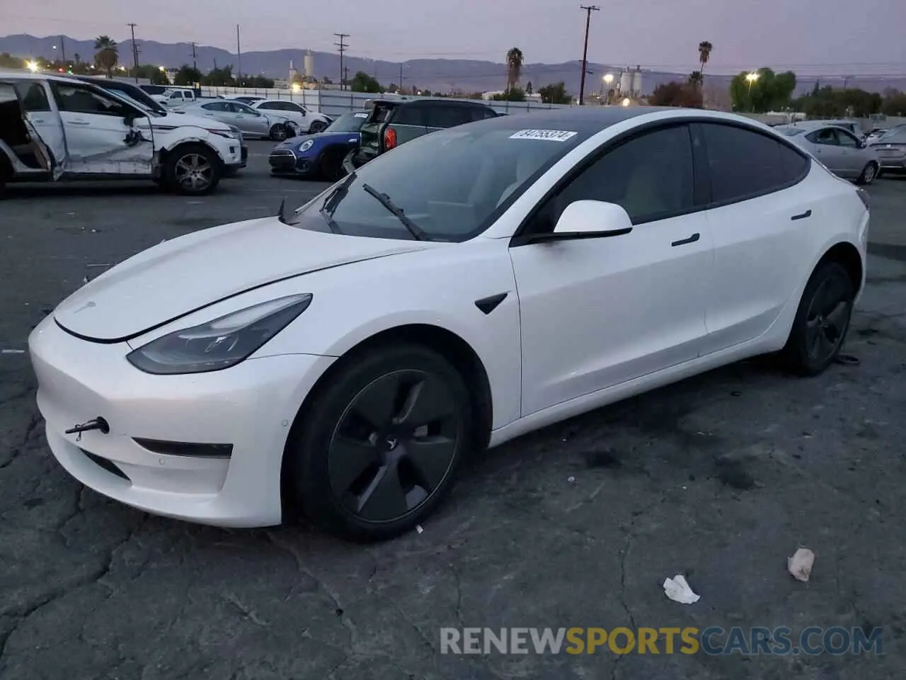 1 Photograph of a damaged car 5YJ3E1EA6NF237977 TESLA MODEL 3 2022
