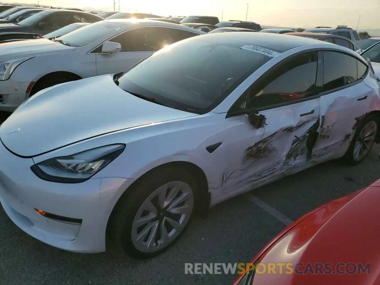 1 Photograph of a damaged car 5YJ3E1EA6NF257744 TESLA MODEL 3 2022